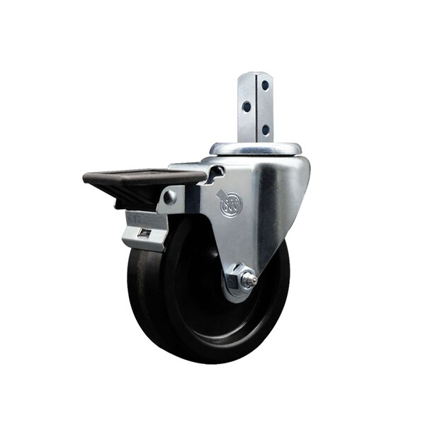 4'' Phenolic Wheel Swivel 3/4'' Square Stem Caster with Brake
